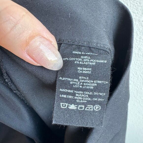 Theory Alettah Cropped Slim Black Trouser Career Office Pants Size 4 Small - Picture 7 of 7